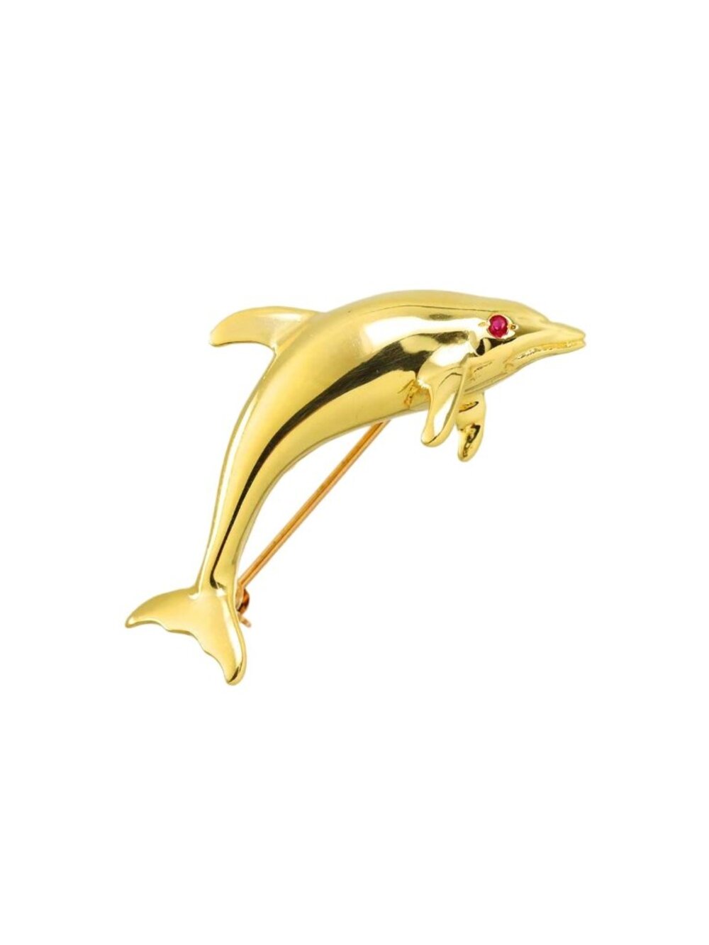 Tiffany & Co Ruby Brooch 14k Yellow Gold